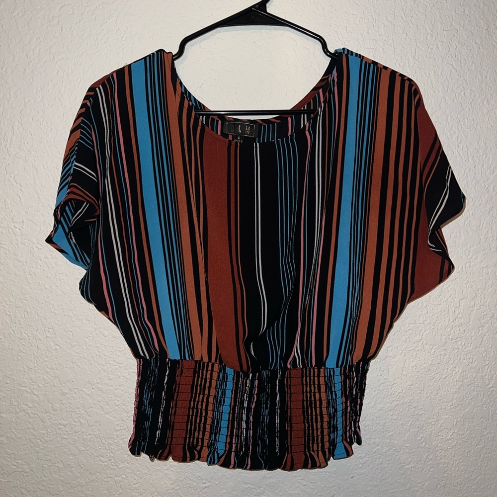 OLM Striped Blouse, Size Small